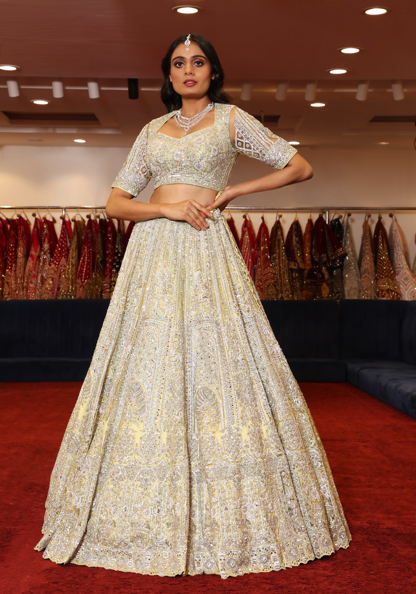 Wedding wear and Party Wear Semi- Stitched Indo Western Lehenga at Rs 2000  in Surat