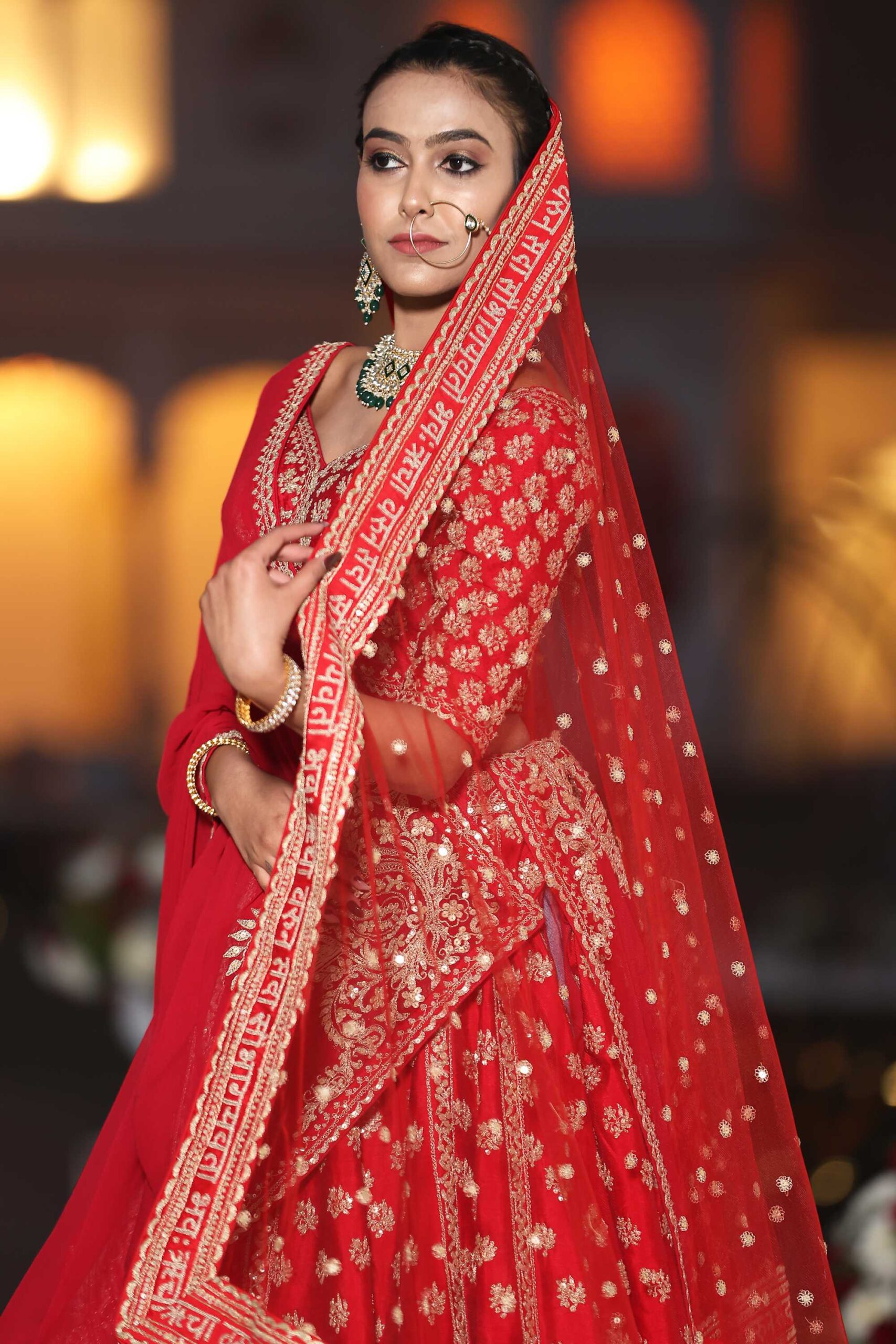 white christmas dresses Chandni Chowk Lehenga by Shopping World