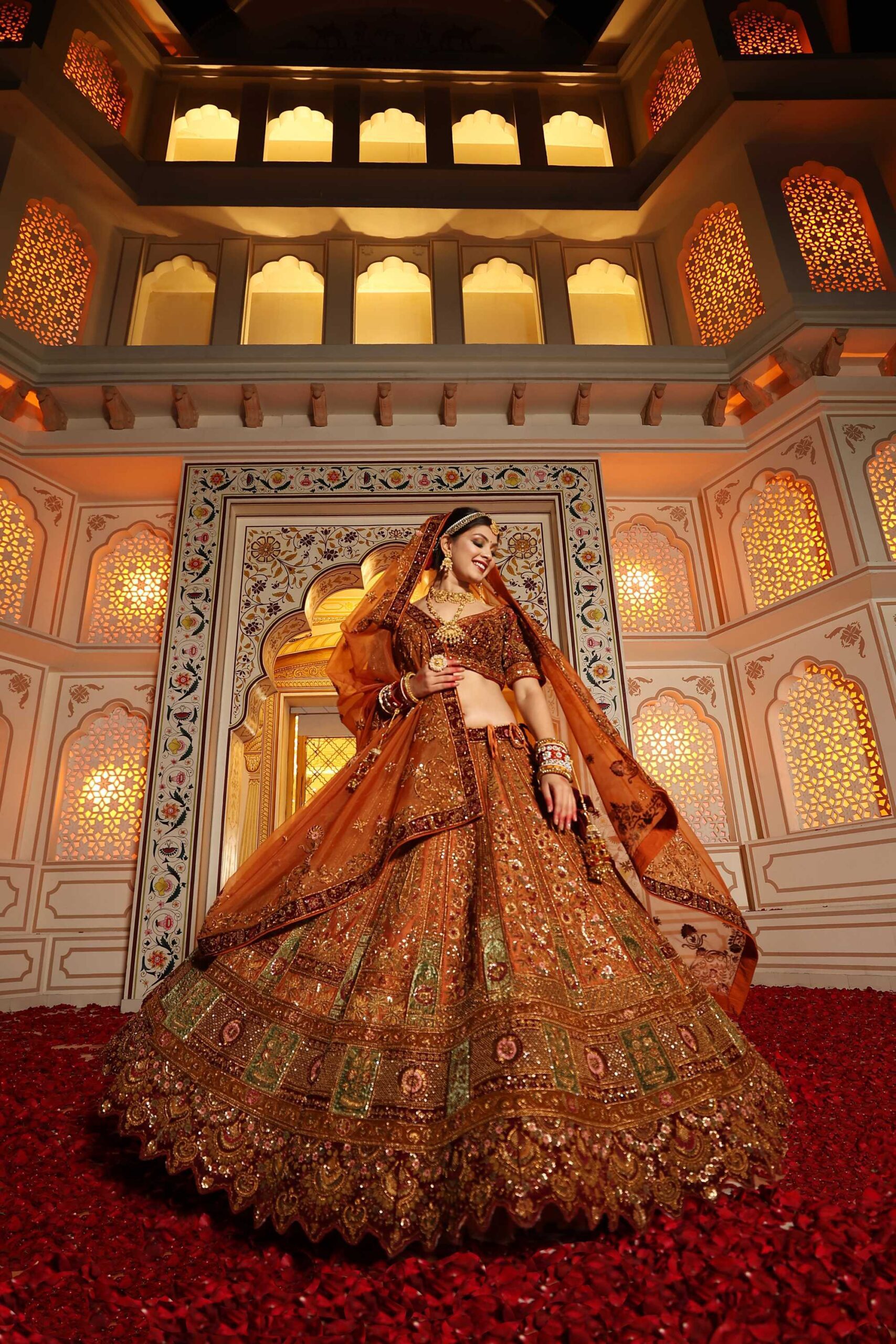 Tones of Orange Red Lehenga Set | Fashion, Indian attire, Asian fashion